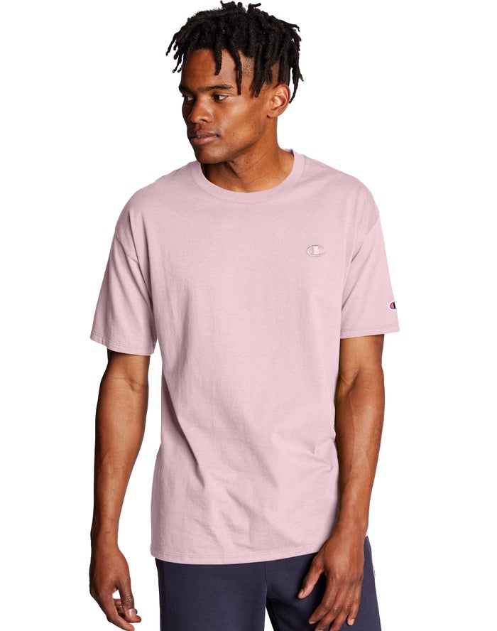 Champion T-Shirt Heren - Roze - Classic Jersey ( 123469-DIK )